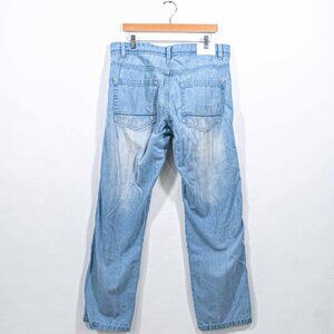 SouthPole Jeans Baggy Hip Hop Loose Wide Leg 36 x 33 Y2K Streetwear Skate